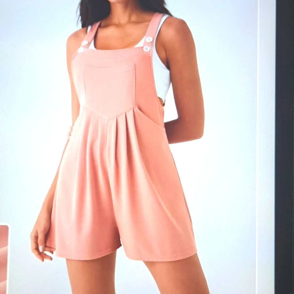 LARGE HALARA ADJUSTABLE STRAPS WAFFLE ROMPER NWT - image 1